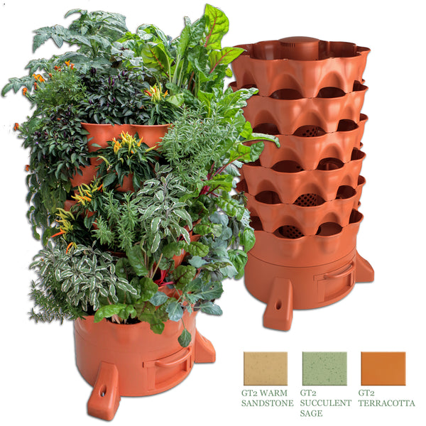 Garden Tower 2™, 50-Plant Composting Vertical Garden Planter